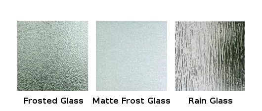 Obscure shop glass types
